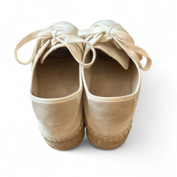 Tory Burch Cream Canvas Espadrille Sneakers Size US 10 - Picture 4 of 6